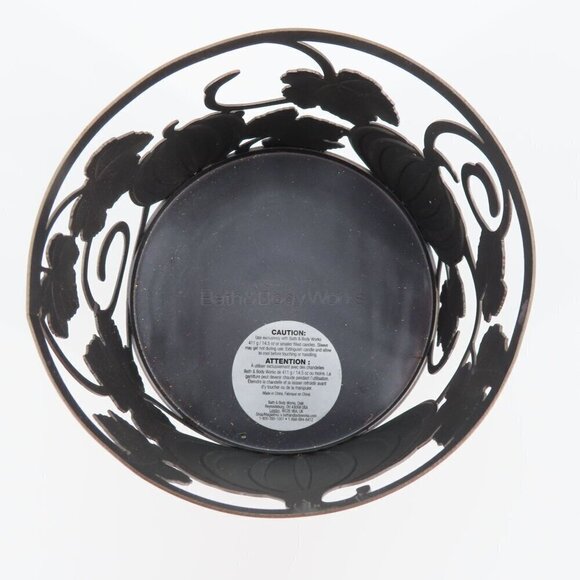 Bath & Body Works Fall Harvest Copper Metal Pumpkin Leaves Candle Holder Autumn - Picture 5 of 9